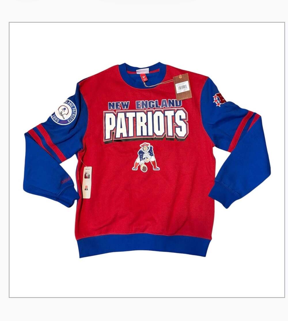 Mitchell & Ness New England Patriots NFL All Over Crew 2.0 Sweatshirt